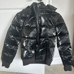 A&F Ultra Collection Shiny Black Puffer Jacket. Kids 11/12
